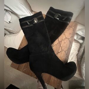 Cole Haan Nike Air Black Heeled Boots